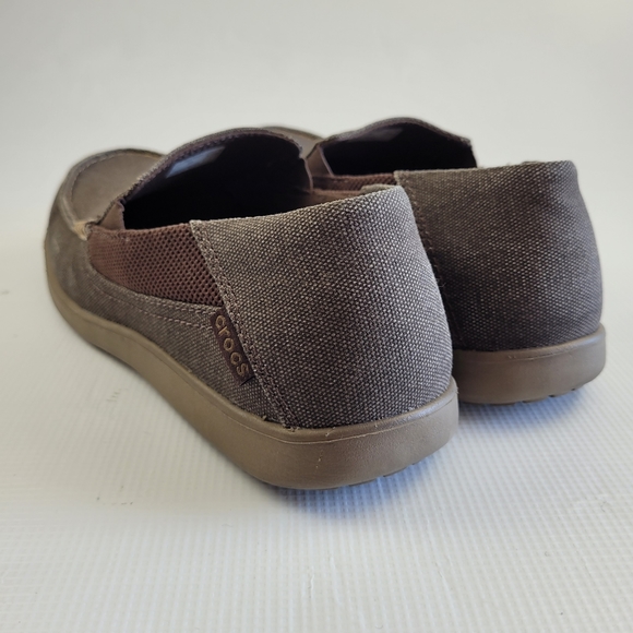 Crocs Men's Santa Cruz 2 Luxe Loafer Espresso/Walnut Size 8 - Picture 5 of 8